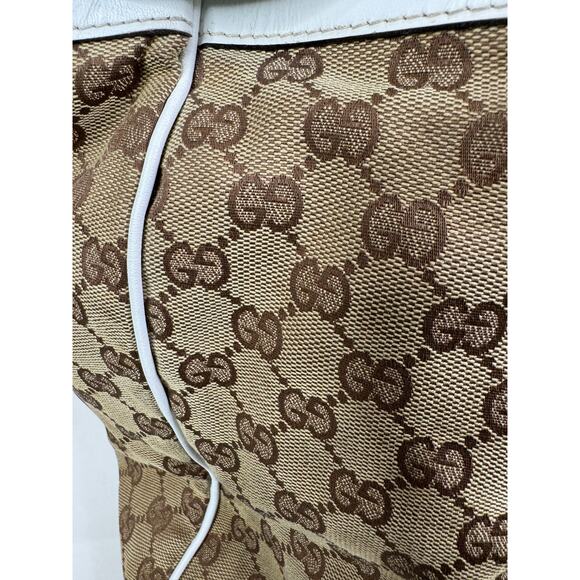 Gucci White Original GG Canvas Positano Tote with Silk Gucci Scarf - Picture 9 of 16